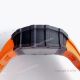 KV Factory V2 Upgraded Knockoff Richard Mille RM011 Orange Rubber Band Carbon Watch (4)_th.jpg